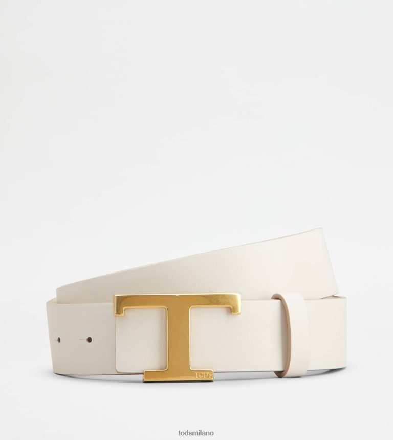 donnebianco Tod's t intramontabile cintura reversibile in pelle P66X8B241