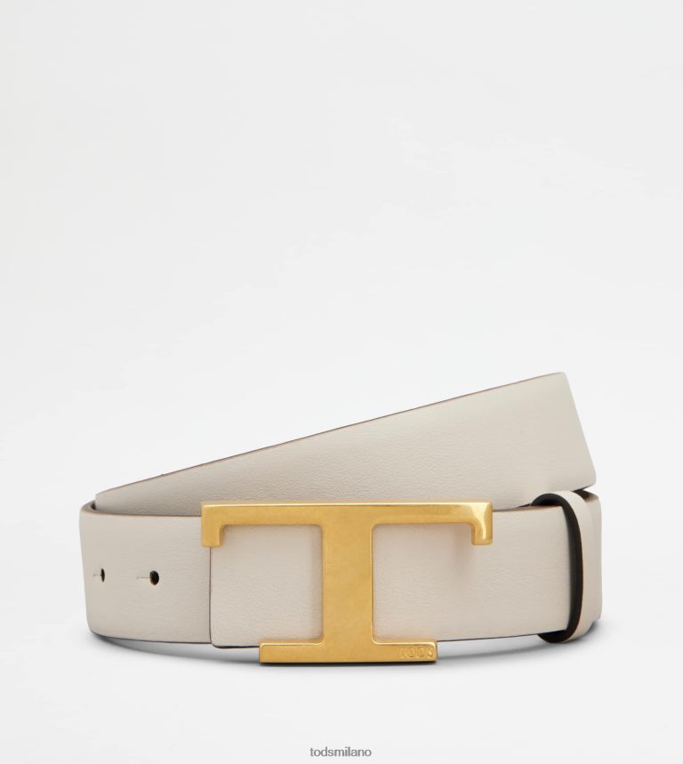 donnebianco/marrone Tod's cintura reversibile in pelle P66X8B242