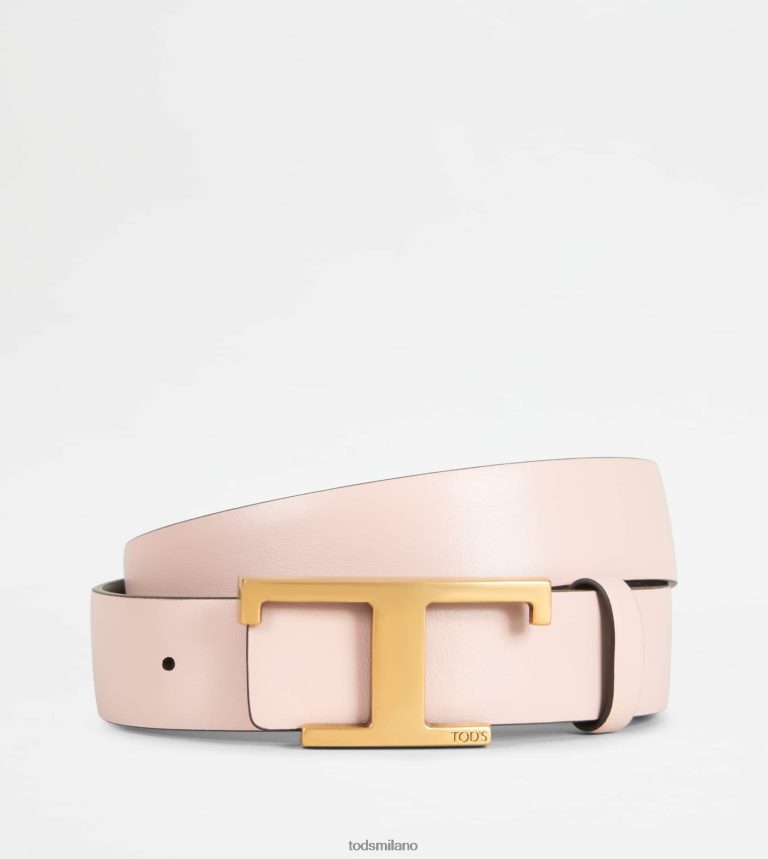 donnenero/rosa Tod's cintura reversibile in pelle P66X8B239