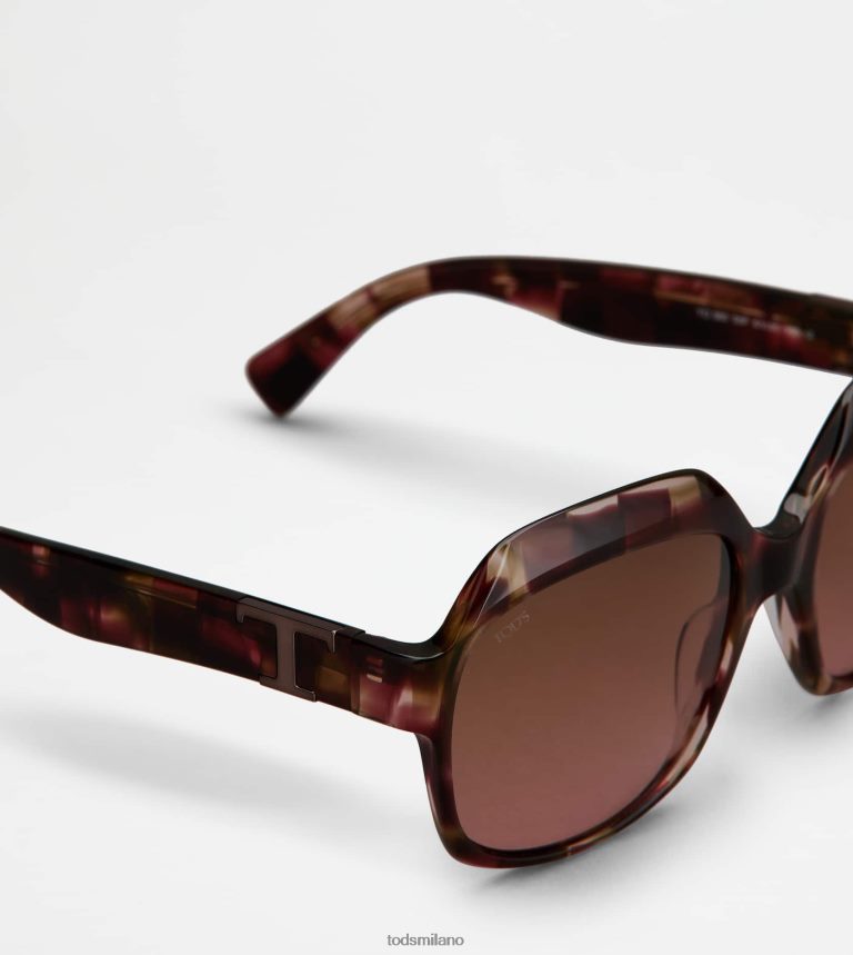 donnemarrone Tod's occhiali da sole oversize P66X8B539