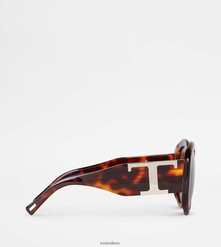 donnemarrone Tod's occhiali da sole rotondi P66X8B530