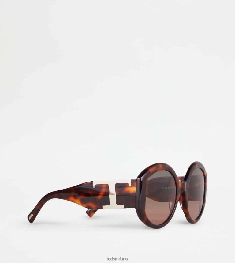 donnemarrone Tod's occhiali da sole rotondi P66X8B530