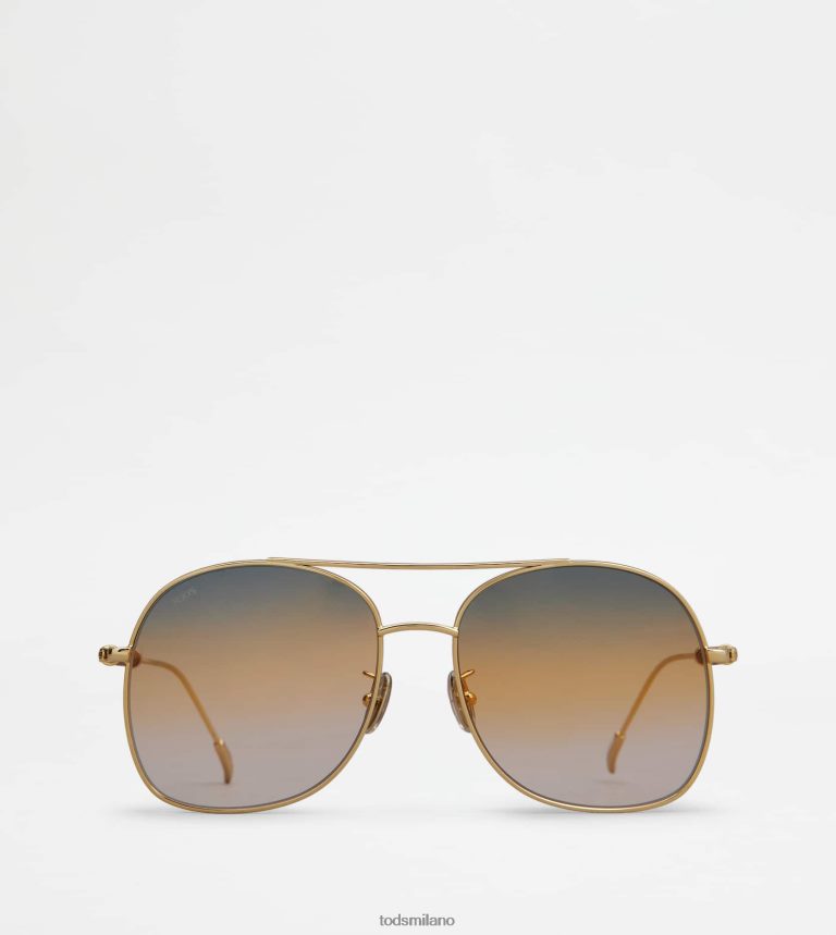 donneoro Tod's occhiali da sole con asta in pelle P66X8B525