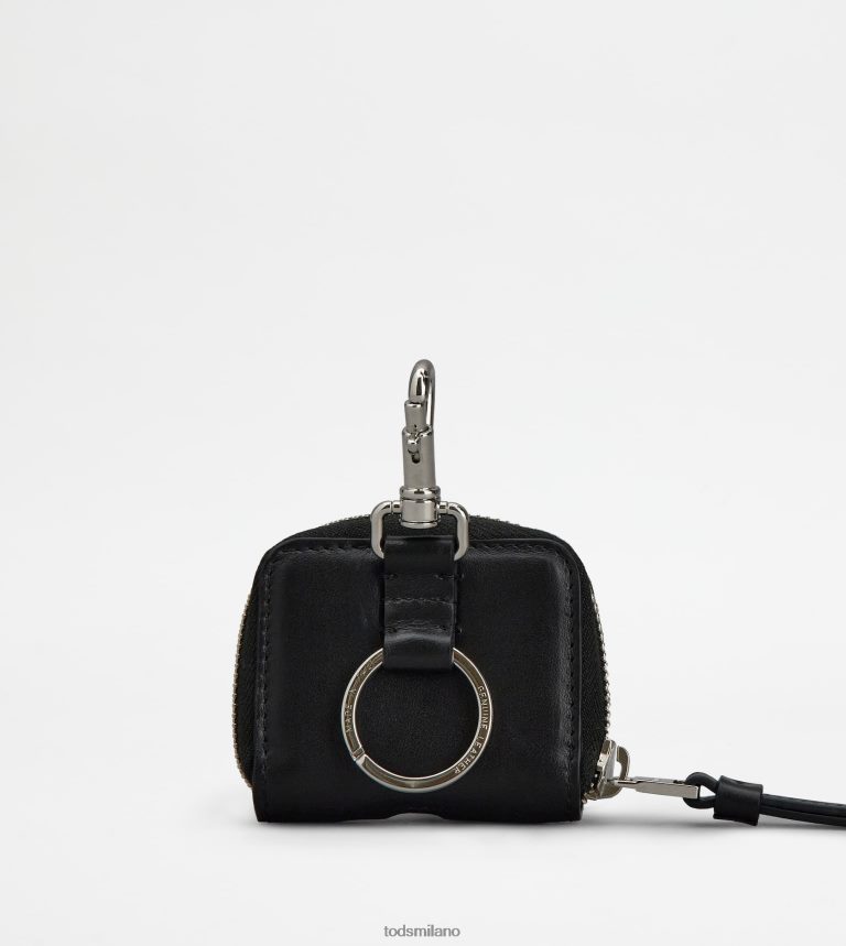 donnenero Tod's Porta airpods in pelle P66X8B504