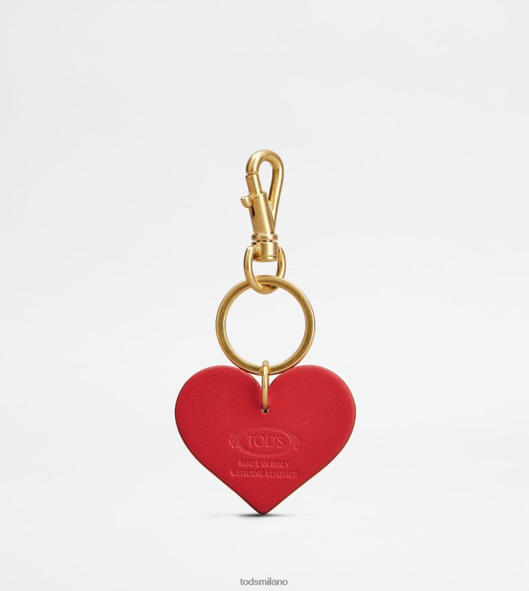 donnerosso Tod's t Intramontabile portachiavi a forma di cuore in pelle P66X8B505