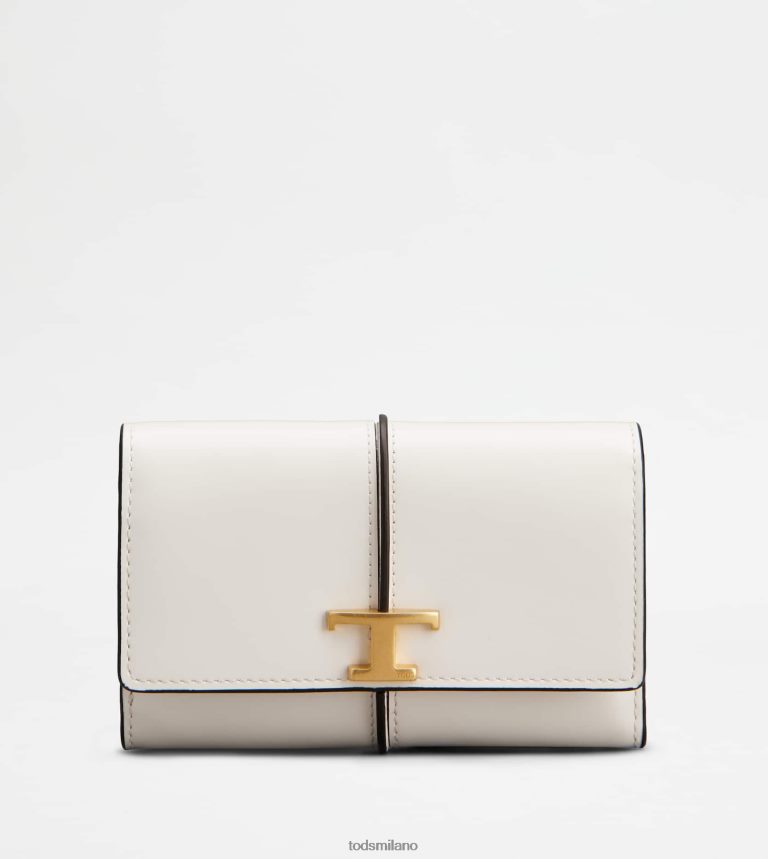 donnebianco Tod's t portafoglio senza tempo in pelle P66X8B476