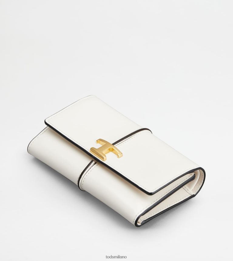 donnebianco Tod's t portafoglio senza tempo in pelle P66X8B476