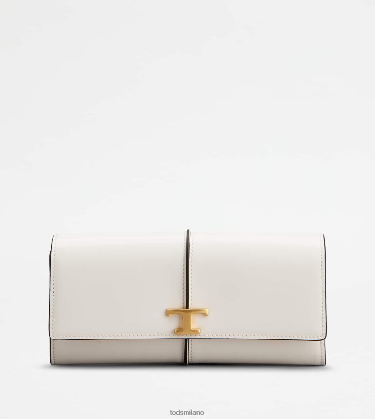 donnebianco Tod's t portafoglio senza tempo in pelle P66X8B495