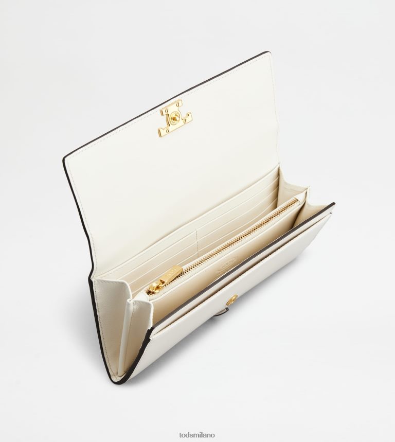donnebianco Tod's t portafoglio senza tempo in pelle P66X8B495