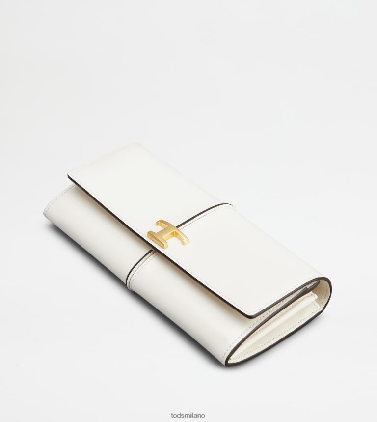 donnebianco Tod's t portafoglio senza tempo in pelle P66X8B495