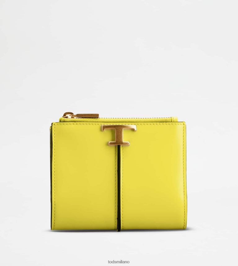 donnegiallo Tod's t portafoglio senza tempo in pelle P66X8B477