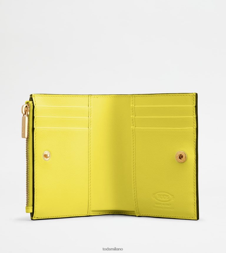 donnegiallo Tod's t portafoglio senza tempo in pelle P66X8B477