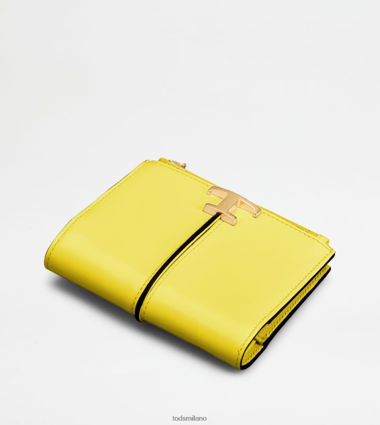 donnegiallo Tod's t portafoglio senza tempo in pelle P66X8B477