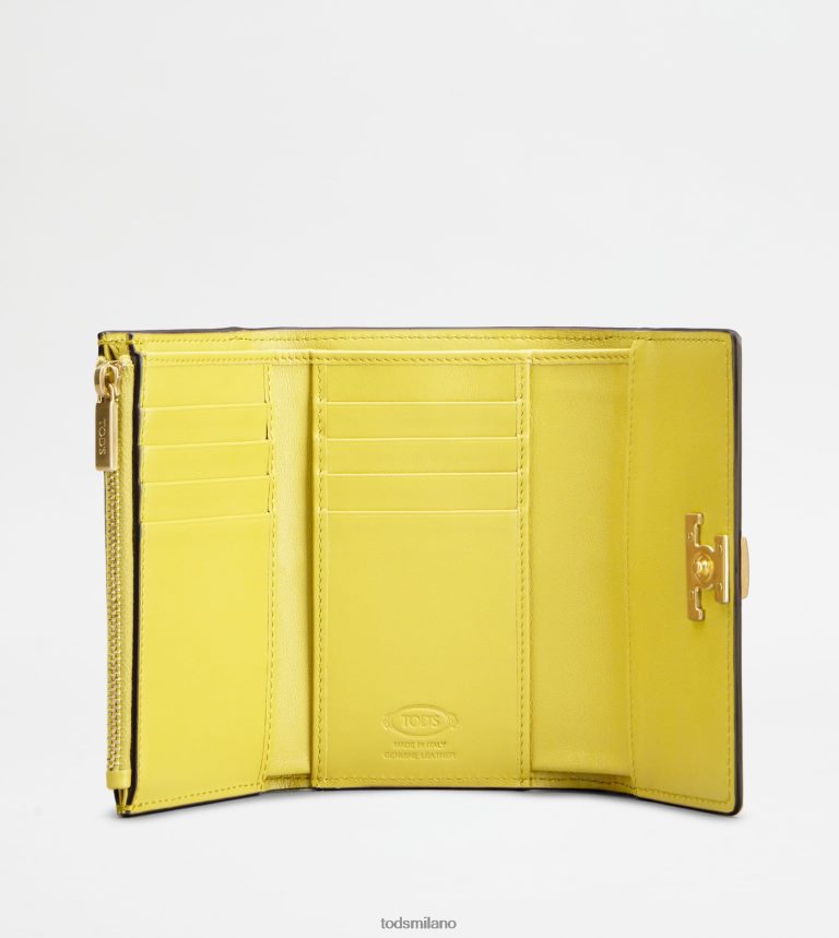 donnegiallo Tod's t portafoglio senza tempo in pelle P66X8B491