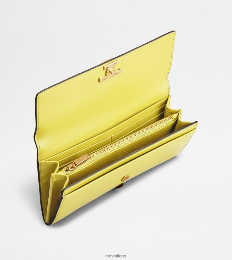 donnegiallo Tod's t portafoglio senza tempo in pelle P66X8B492