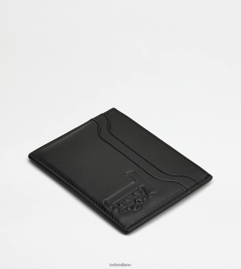 donnenero Tod's porta carte di credito in pelle P66X8B482