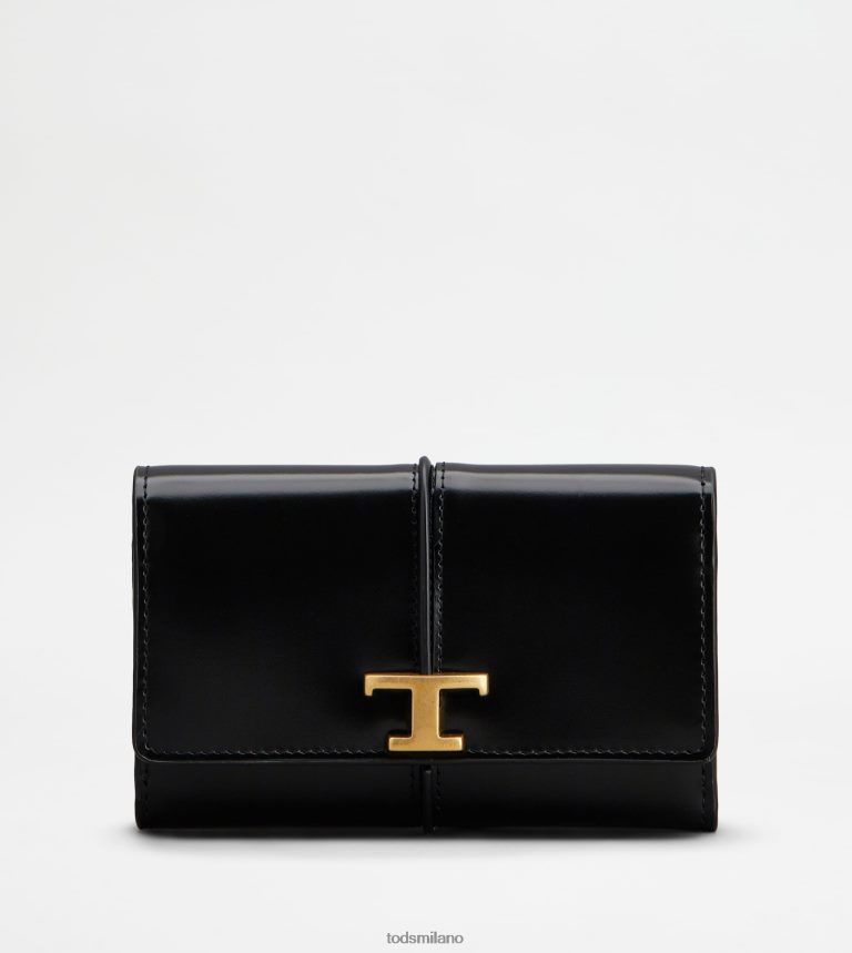 donnenero Tod's t portafoglio senza tempo in pelle P66X8B475