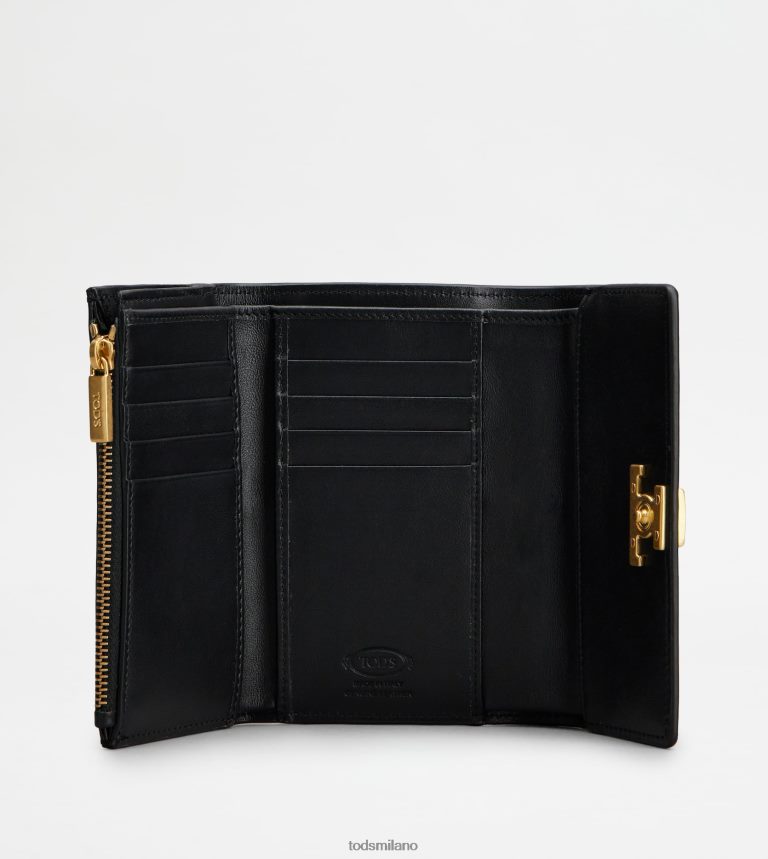 donnenero Tod's t portafoglio senza tempo in pelle P66X8B475