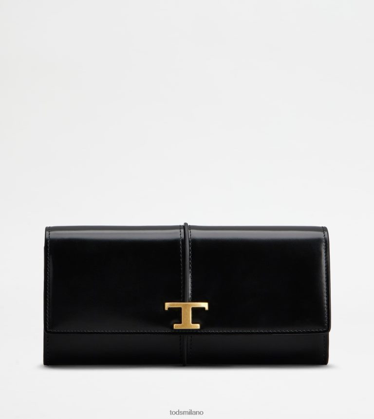donnenero Tod's t portafoglio senza tempo in pelle P66X8B478