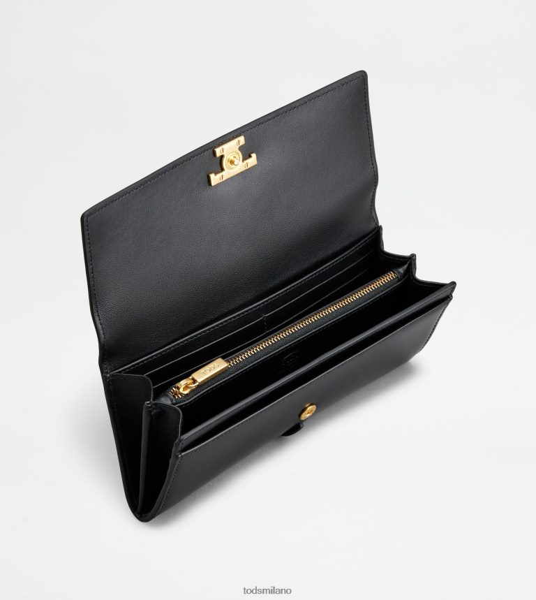 donnenero Tod's t portafoglio senza tempo in pelle P66X8B478