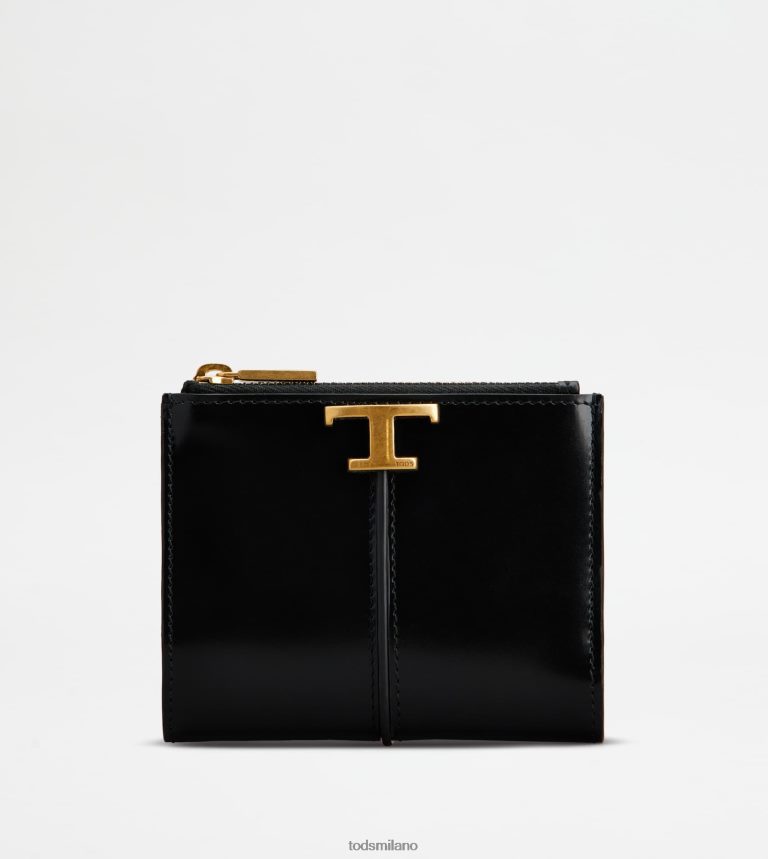 donnenero Tod's t portafoglio senza tempo in pelle P66X8B479