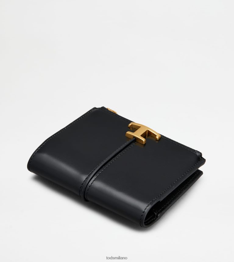 donnenero Tod's t portafoglio senza tempo in pelle P66X8B479
