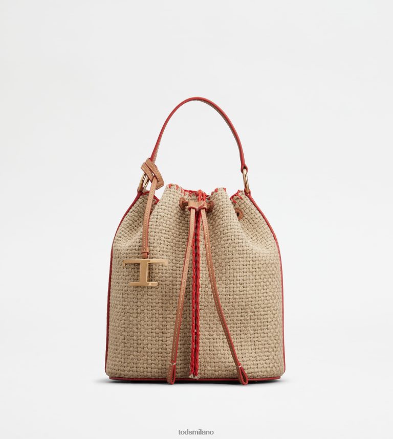 donnebeige Tod's borsa a secchiello in pelle piccola P66X8B437