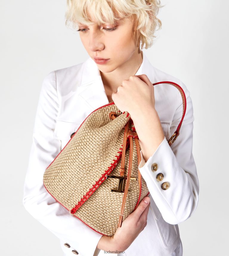 donnebeige Tod's borsa a secchiello in pelle piccola P66X8B437