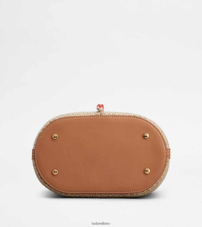 donnebeige Tod's borsa a secchiello in pelle piccola P66X8B437