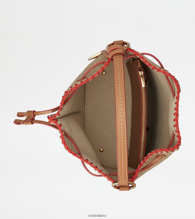 donnebeige Tod's borsa a secchiello in pelle piccola P66X8B437