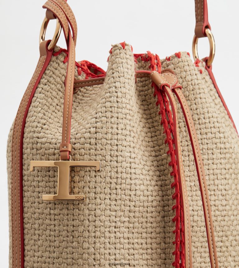 donnebeige Tod's borsa a secchiello in pelle piccola P66X8B437