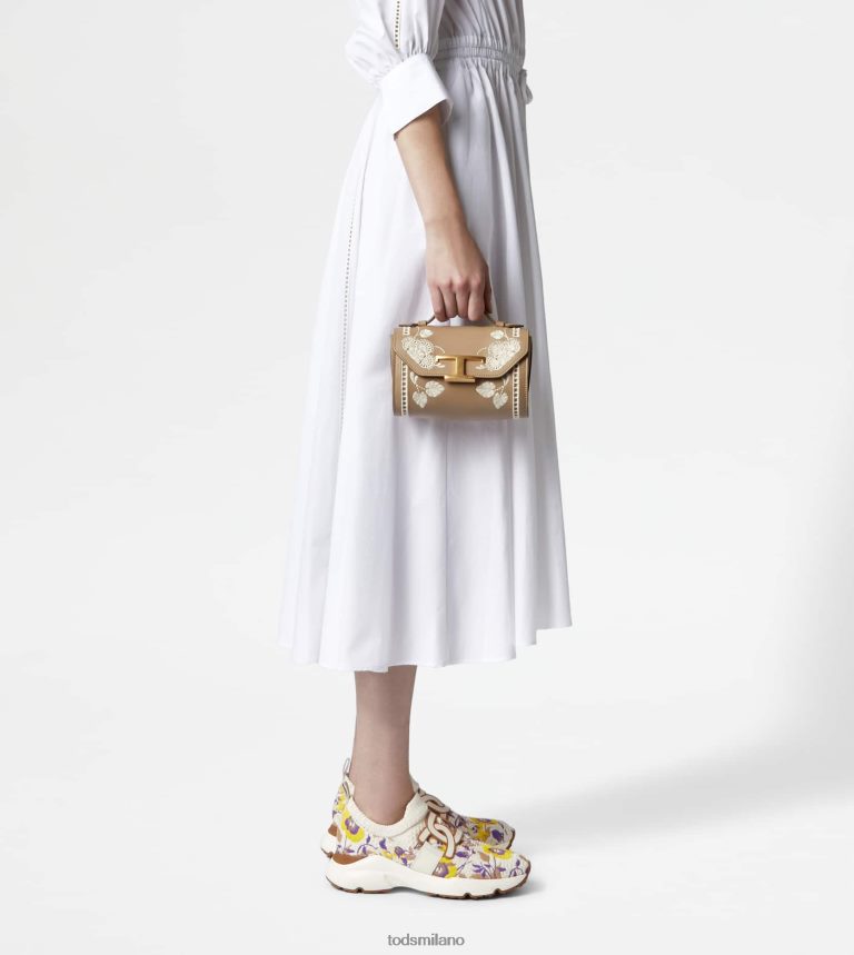 donnebeige Tod's t intramontabile borsa a tracolla in micropelle P66X8B455