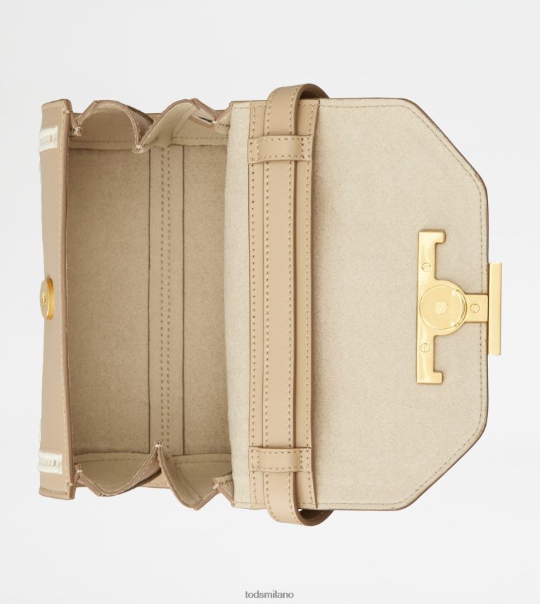donnebeige Tod's t intramontabile borsa a tracolla in micropelle P66X8B455
