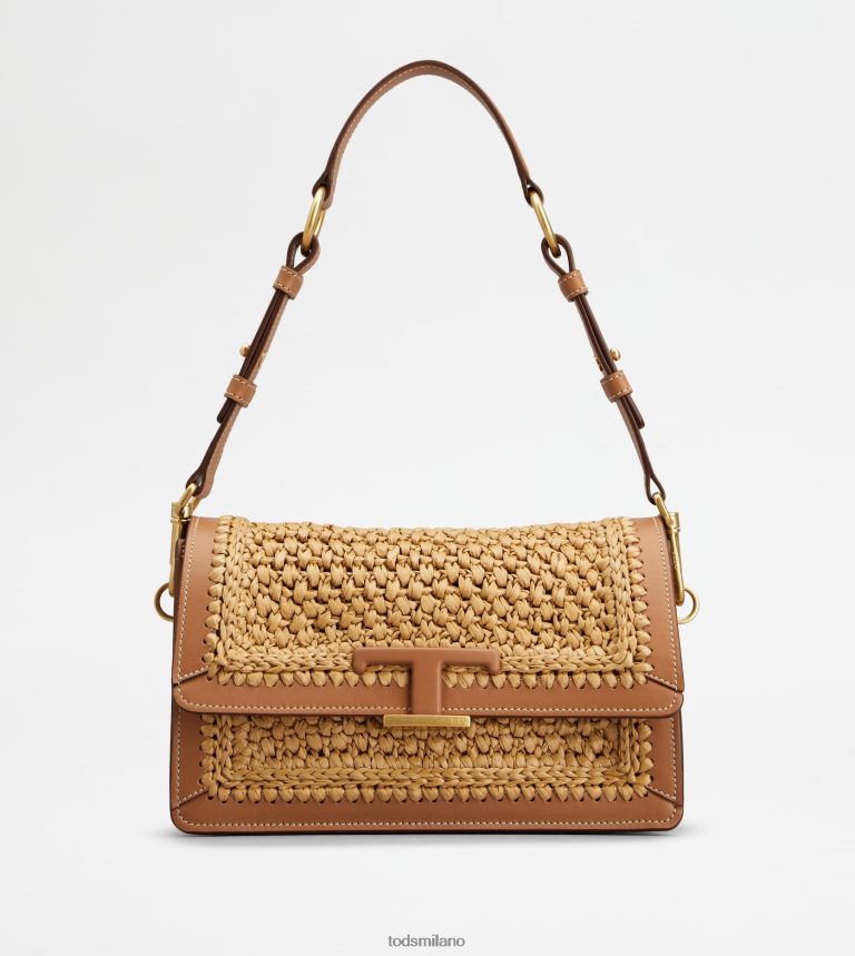 donnebeige/marrone Tod's borsa a tracolla in tessuto e pelle mini P66X8B434
