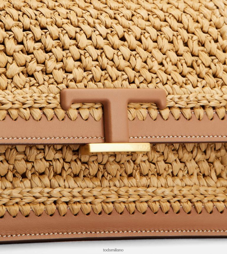 donnebeige/marrone Tod's borsa a tracolla in tessuto e pelle mini P66X8B434