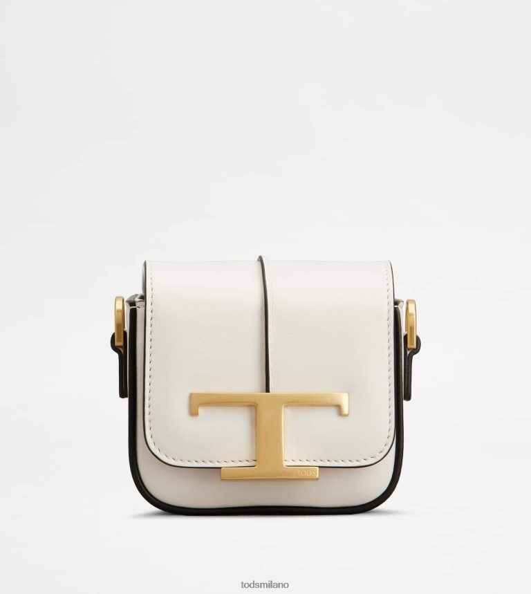donnebianco Tod's t intramontabile borsa a tracolla in micropelle P66X8B451