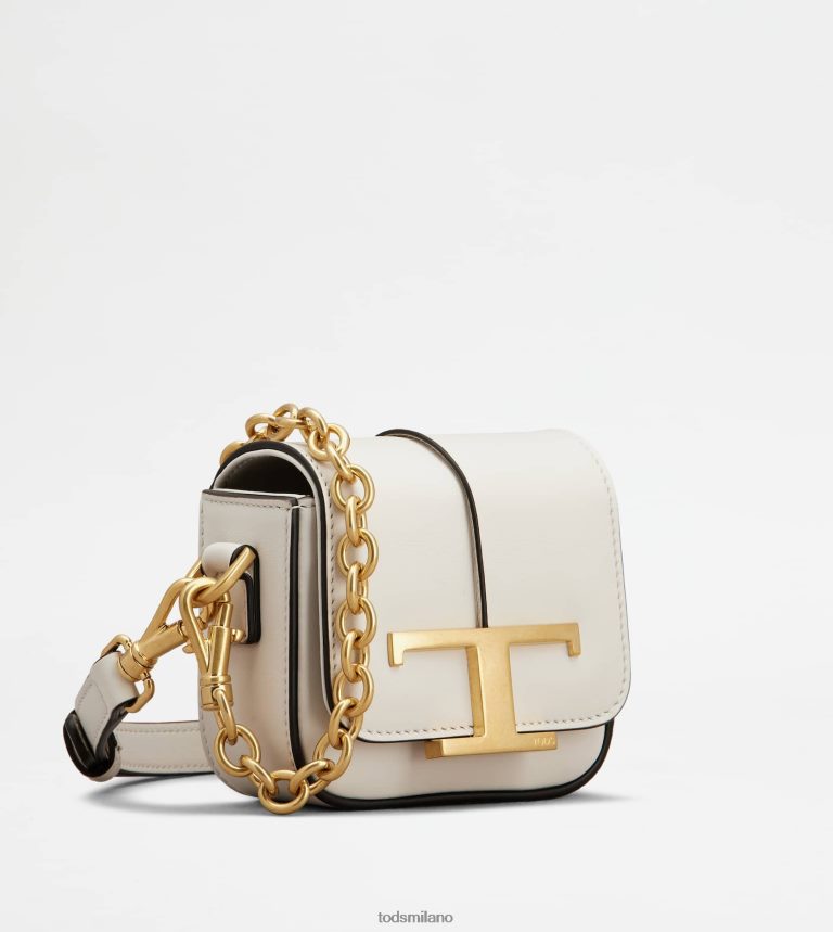 donnebianco Tod's t intramontabile borsa a tracolla in micropelle P66X8B451