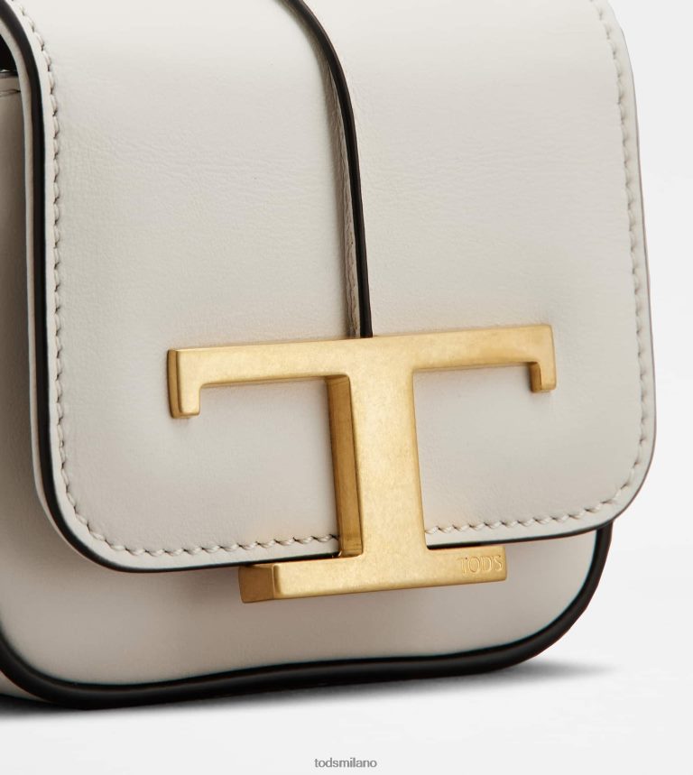 donnebianco Tod's t intramontabile borsa a tracolla in micropelle P66X8B451