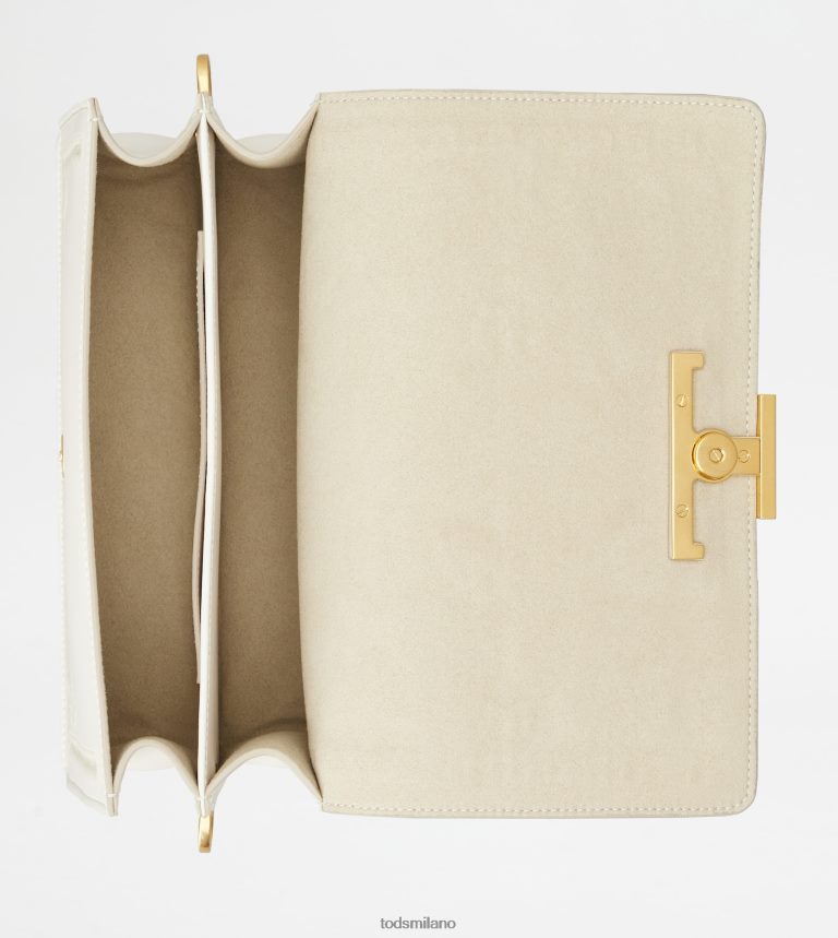 donnebianco Tod's t intramontabile borsa a tracolla in pelle mini P66X8B401