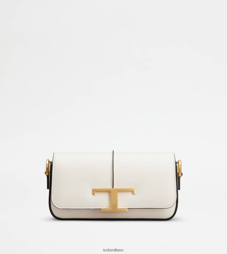 donnebianco Tod's t intramontabile borsa a tracolla in pelle mini P66X8B445