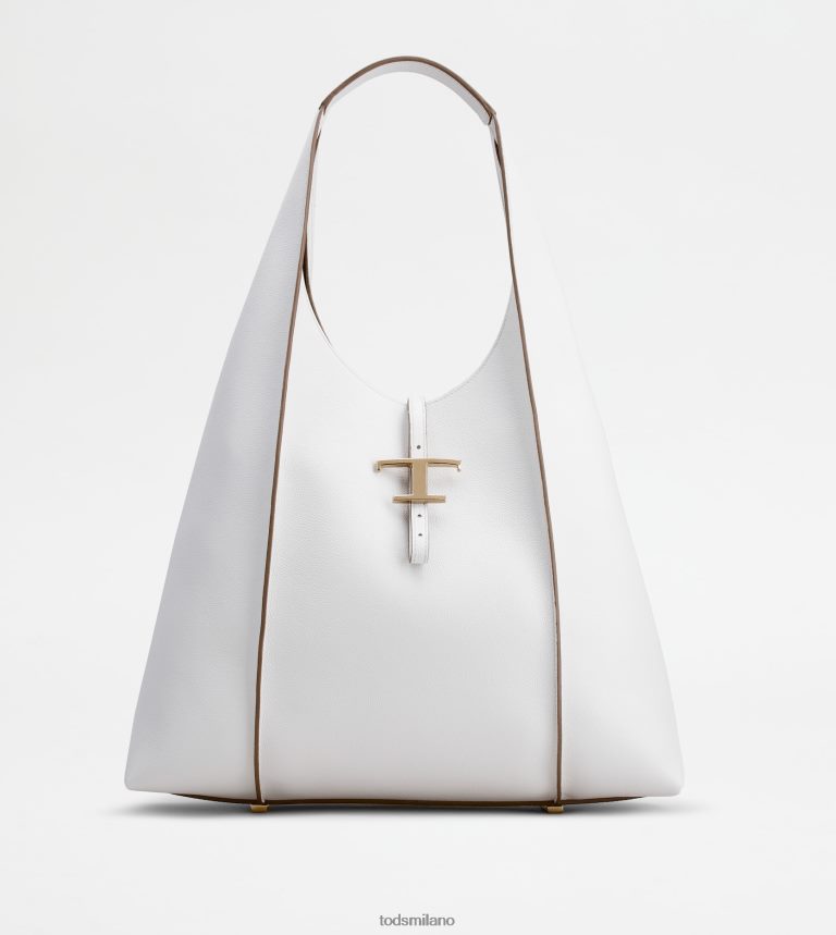 donnebianco Tod's t intramontabile borsa hobo in pelle grande P66X8B378