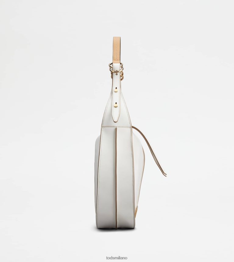 donnebianco Tod's t intramontabile borsa hobo in pelle media P66X8B420