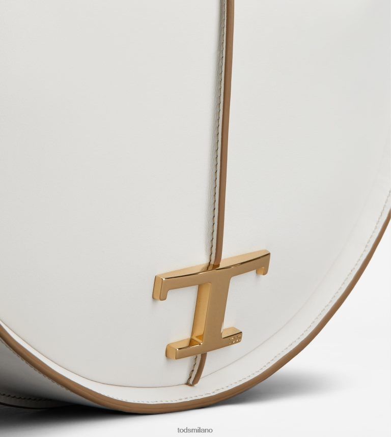 donnebianco Tod's t intramontabile borsa hobo in pelle media P66X8B420