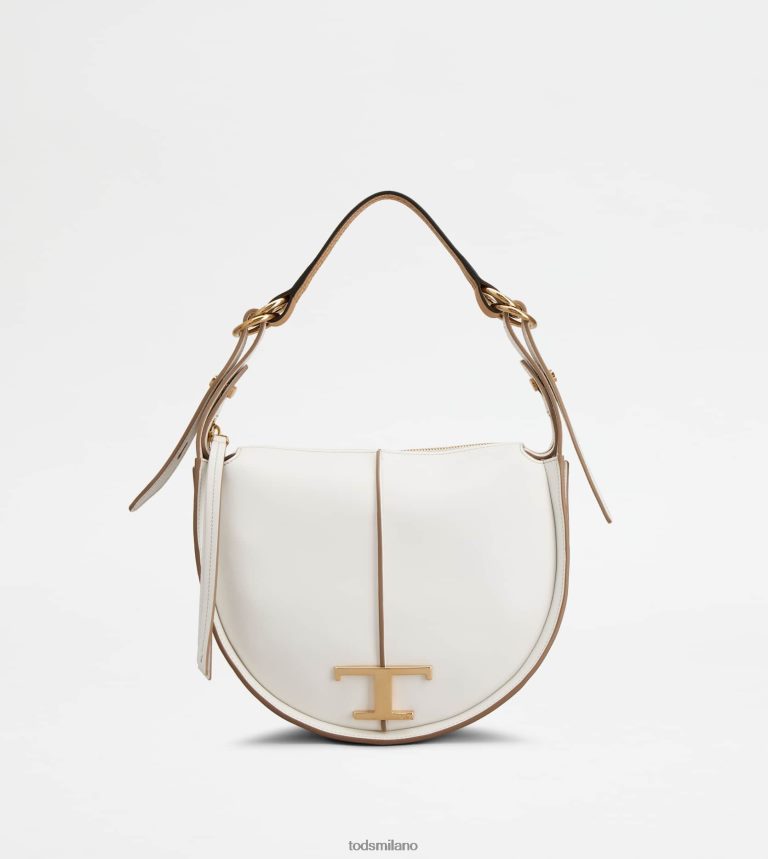 donnebianco Tod's t intramontabile borsa hobo in pelle piccola P66X8B415