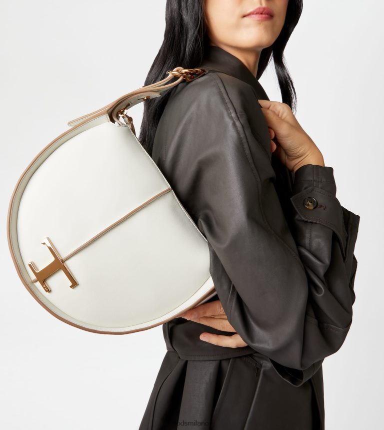 donnebianco Tod's t intramontabile borsa hobo in pelle piccola P66X8B415