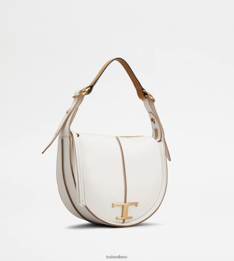 donnebianco Tod's t intramontabile borsa hobo in pelle piccola P66X8B415