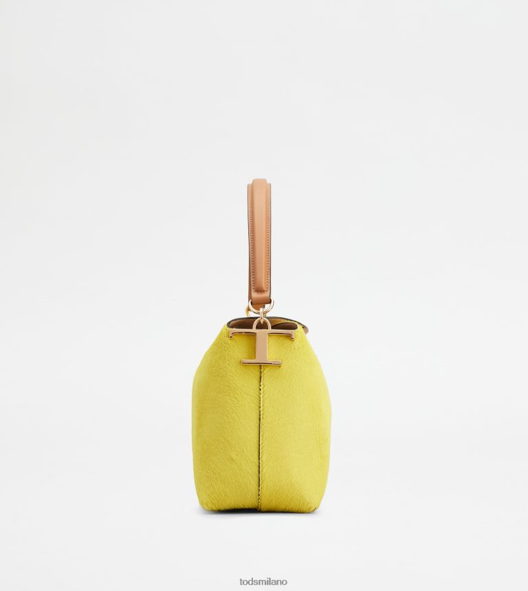 donnegiallo Tod's borsa a tracolla t case in pelle effetto cavallino mini P66X8B424