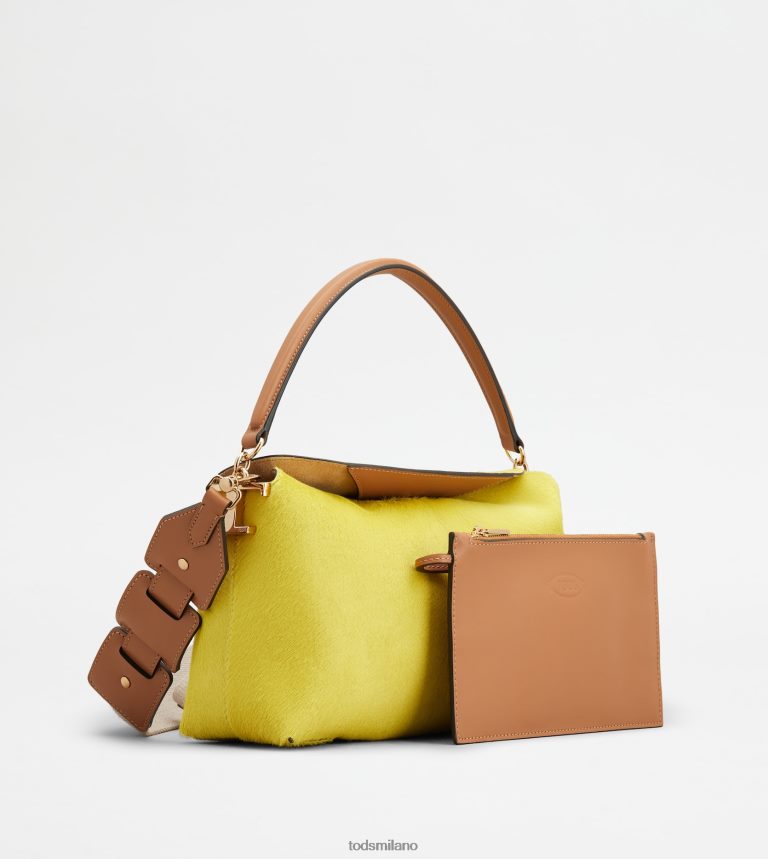 donnegiallo Tod's borsa a tracolla t case in pelle effetto cavallino mini P66X8B424