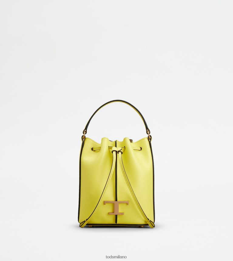 donnegiallo Tod's t intramontabile borsa a secchiello in micropelle P66X8B438