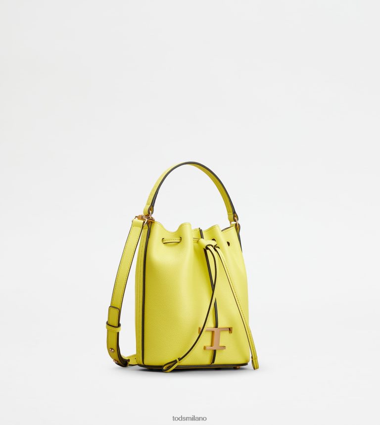 donnegiallo Tod's t intramontabile borsa a secchiello in micropelle P66X8B438
